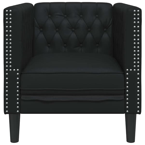 vidaXL Sofa Sort 74,5 x 71 x 70,5 cm PVC