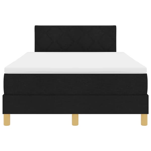 vidaXL Box spring seng med madras Sort 120 x 200 cm Stof