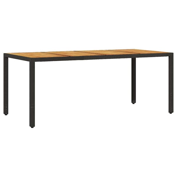 vidaXL Have Spisebordssæt 9 pcs Sort polyrattan