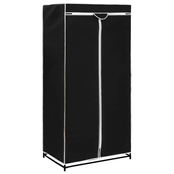 vidaXL klædeskab 75 x 50 x 160 cm sort