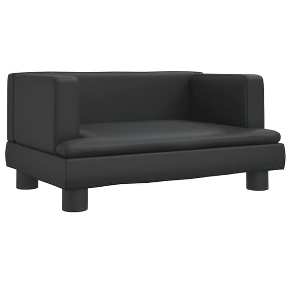 vidaXL sofa til børn 60x40x30 cm kunstlæder sort