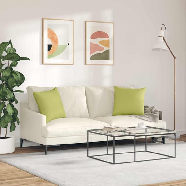 vidaXL Sofapuder 2 pcs Lys grøn 45 x 45 cm Stof