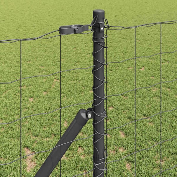 vidaXL Hegn med post Grå 1 x 25 m Stål
