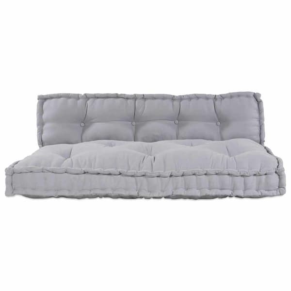 vidaXL Modulært patchwork sofa 2 pcs Grå 120 x 80 x 38 cm Stof