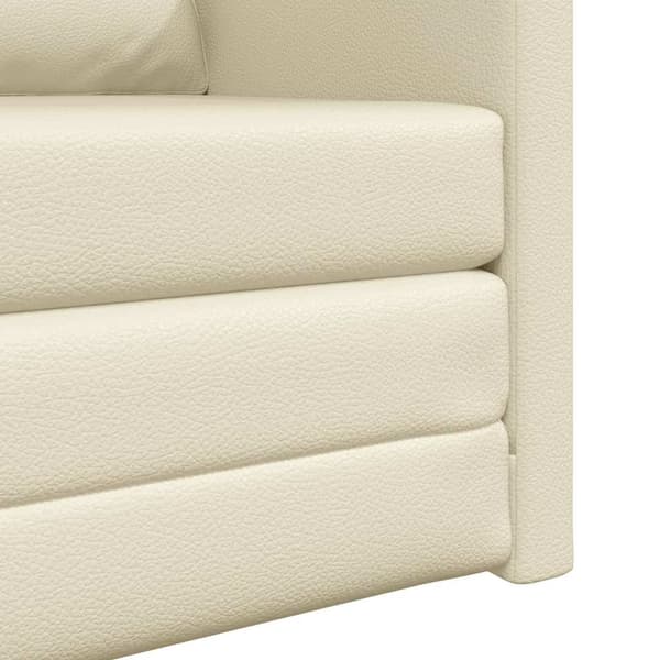 vidaXL Sovesofa 60cm Creme Kunstlæder