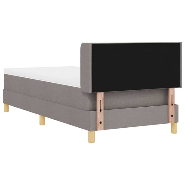 vidaXL Box spring seng med madras Gråbrun 200 x 100 cm Polyester