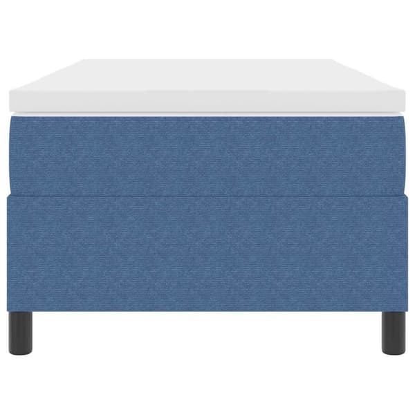 vidaXL Box spring seng Blå og Hvid 80 x 200 cm Velourstof