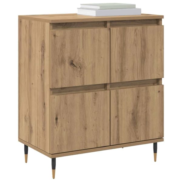 vidaXL Sideboard Artisan Egetræ 60 x 35 x 70 cm