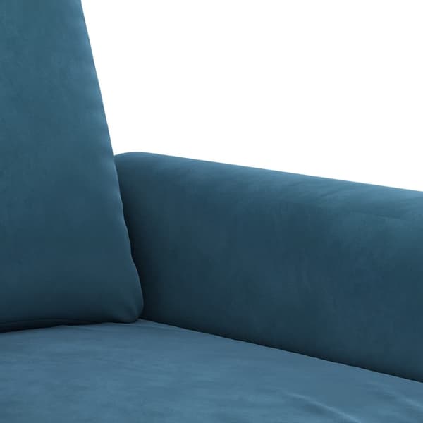 vidaXL sofasæt 3 dele med puder velour blå