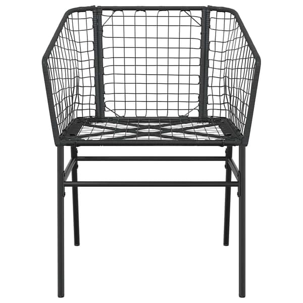 vidaXL 5 dele spisebordssæt til haven polyrattan glas sort