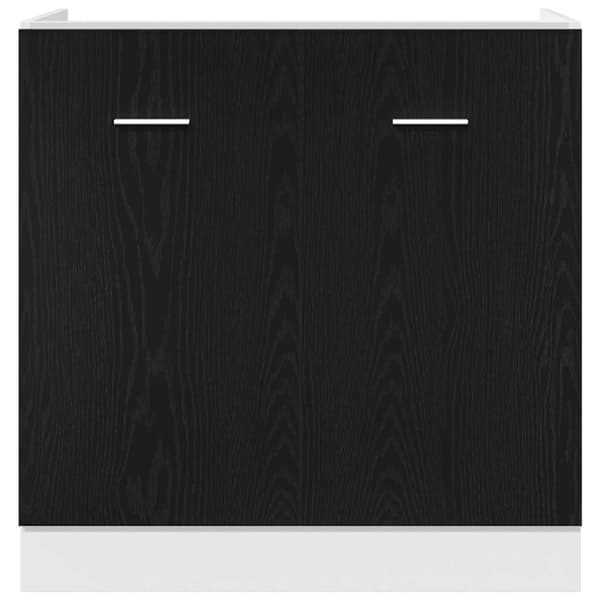 vidaXL bundskab til vask sort egetræ 80x46x81,5 cm konstrueret træ