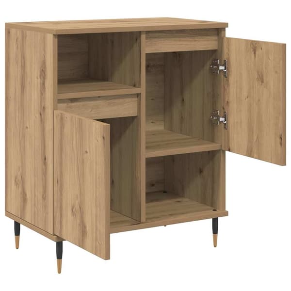 vidaXL Sideboard Artisan Egetræ 60 x 35 x 70 cm