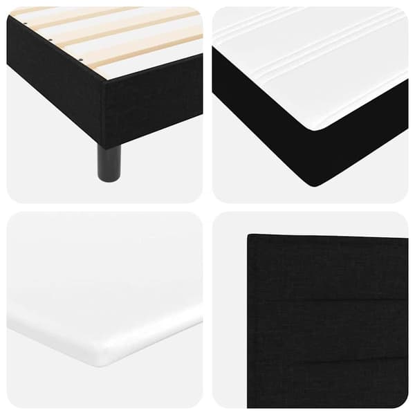 vidaXL Box spring seng med madras Sort 200 x 180 cm Polyester