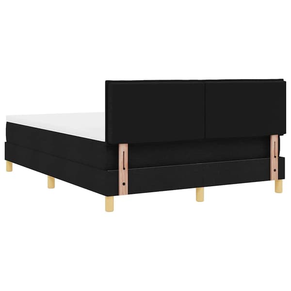 vidaXL Box spring seng med madras Sort 140 x 200 cm Stof