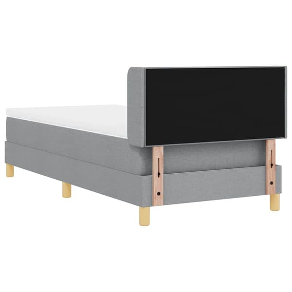 vidaXL Box spring seng med madras Lysegrå 200 x 100 cm Polyester