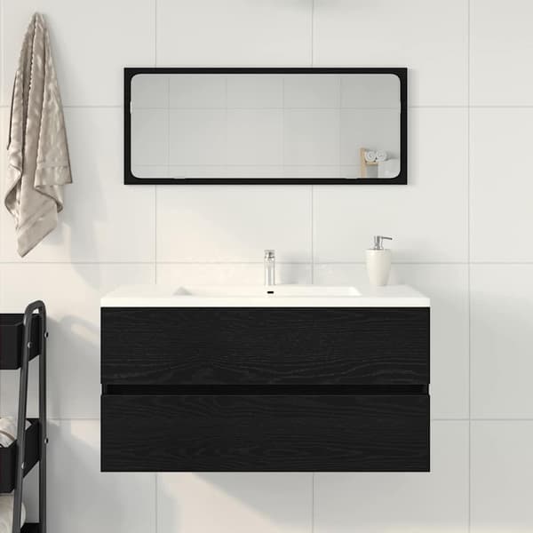 vidaXL underskab 90x38,5x45 cm konstrueret træ sort egetræ