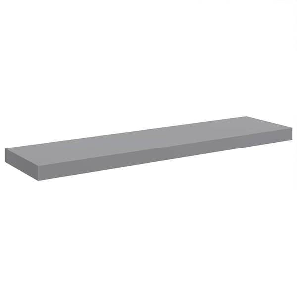vidaXL væghylde 90x23,5x3,8 cm MDF grå