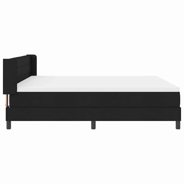 vidaXL Box spring seng med madras Sort 200 x 180 cm Polyester