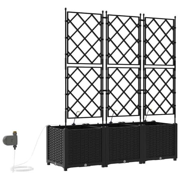 vidaXL Have Blomsterkrukke 3 pcs Sort Stål