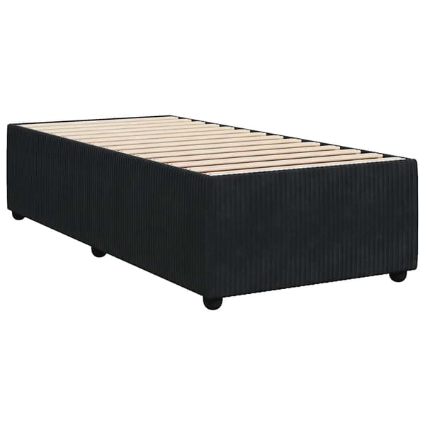 vidaXL sengeramme 90x200 cm fløjl sort