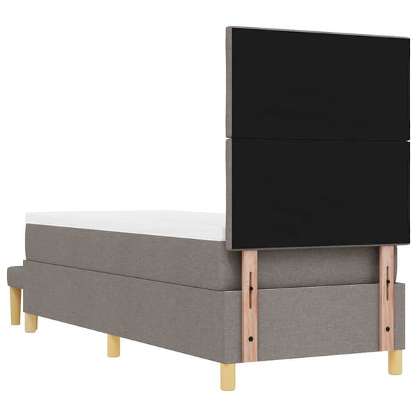 vidaXL Box spring seng med madras Gråbrun 80 x 200 cm Stof