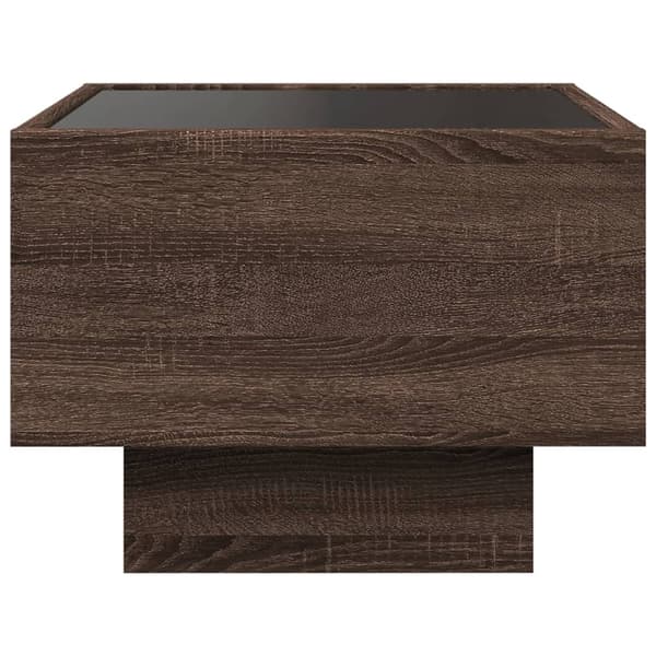 vidaXL sengebord med Infinity LED-lys 40x40x30 cm brun egetræsfarve