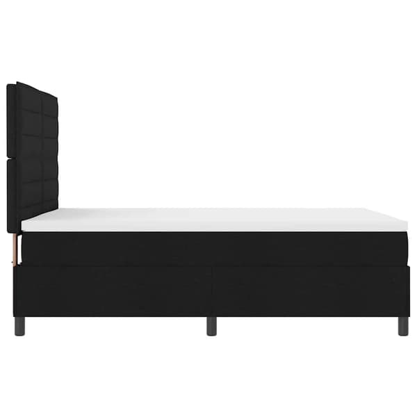 vidaXL Box spring seng med madras Sort 160 x 200 cm Stof