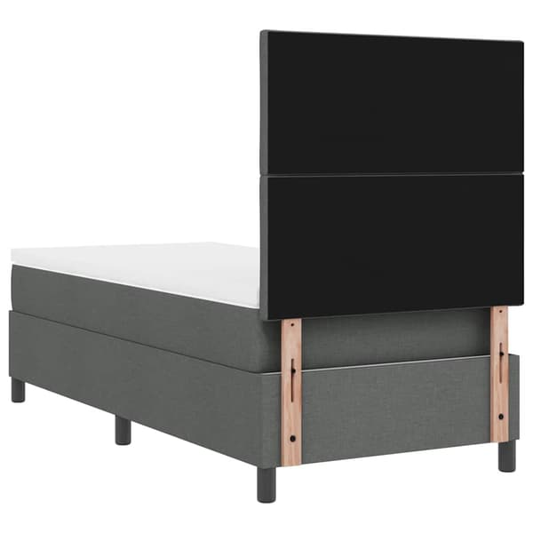 vidaXL Box spring seng med madras Mørkegrå 100 x 200 cm Stof