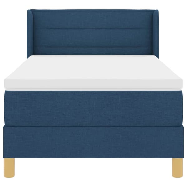 vidaXL Box spring seng med madras Blå 200 x 90 cm Polyester