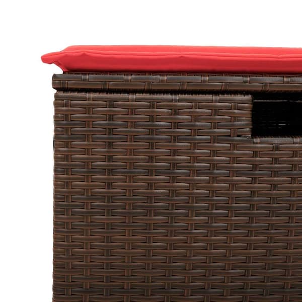 vidaXL sofasæt til haven 6 dele med hynder polyrattan brun