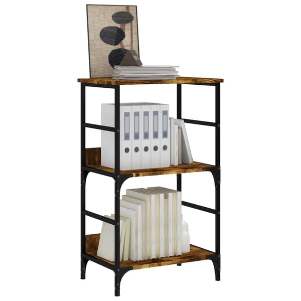 vidaXL bogreol 50x33x82 cm konstrueret træ røget egetræsfarve