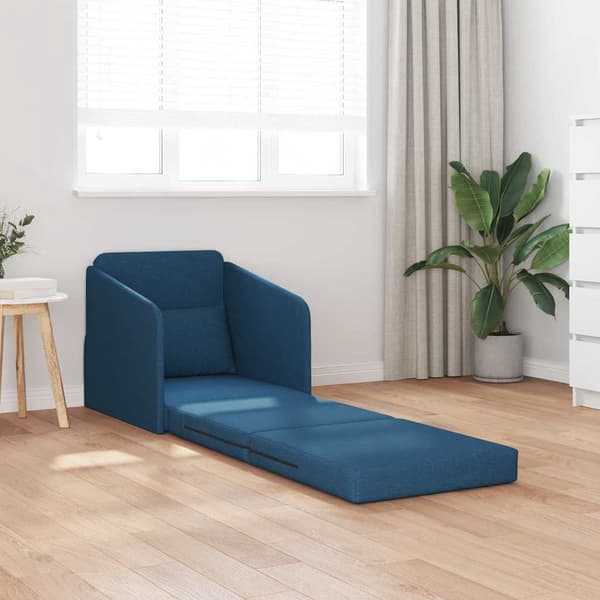 vidaXL Sovesofa 60cm Blå Stof