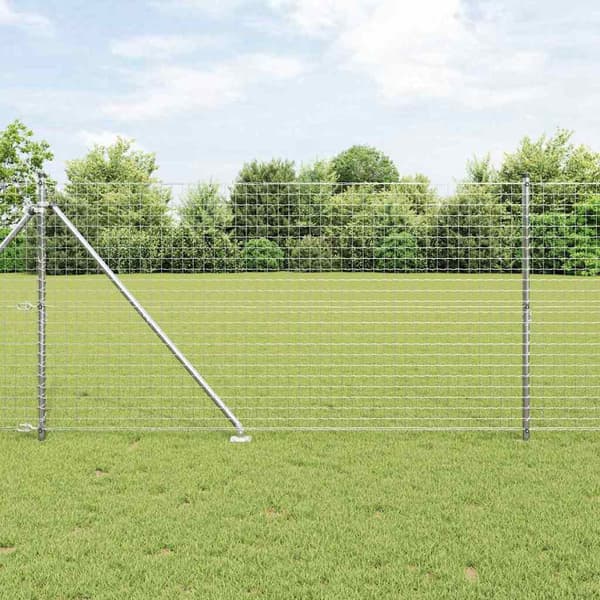 vidaXL Hegnspæl 7 pcs Sølv Stål