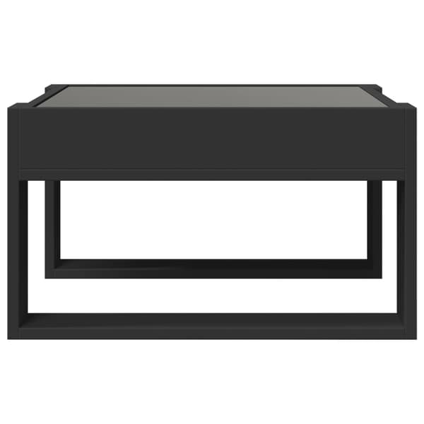 vidaXL sofabord med Infinity LED-lys 50x53x30 cm sort