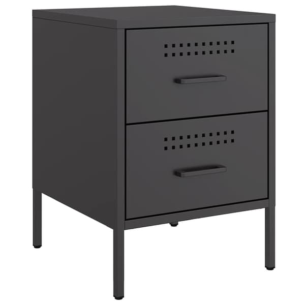 vidaXL sengeborde 2 stk. 36x39x50,5 cm stål sort