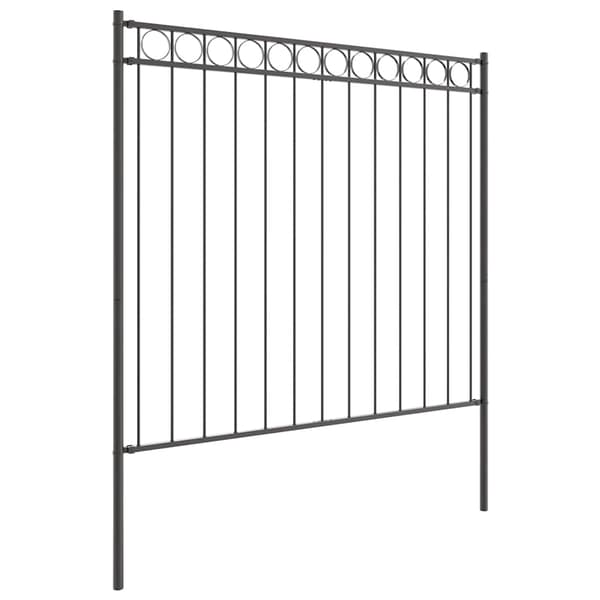 vidaXL Element til hegn Grå 170 x 200 cm Stål