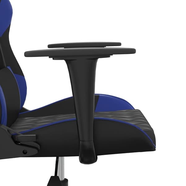 vidaXL gamingstol m. massagefunktion kunstlæder sort og blå