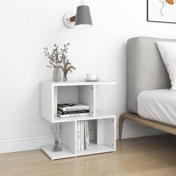 vidaXL sengeskabe 2 stk. 50x30x51,5 cm spånplade hvid
