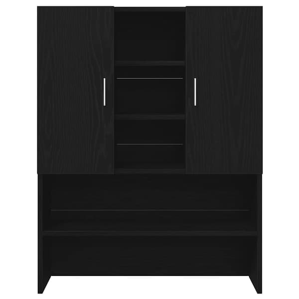 vidaXL badeværelsesskab 70,5x25,5x90 cm sort egetræsfarve