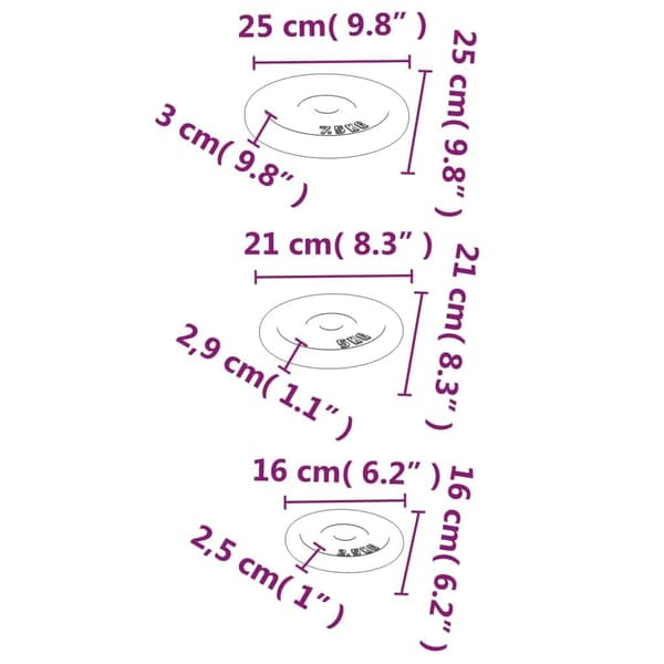 vidaXL vægtskiver 6 stk. 30 kg støbejern