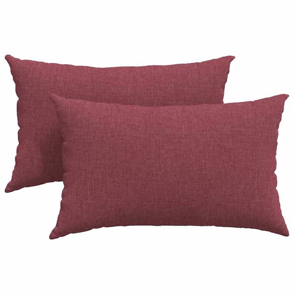 vidaXL Sofapuder 2 pcs Vinrød 50 x 30 cm Stof