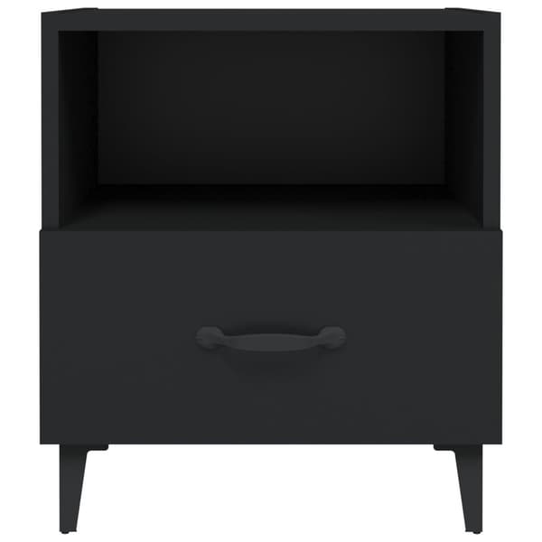 vidaXL sengebord konstrueret træ sort