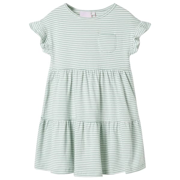 vidaXL Lasten mekko röyhelöillä minttu 128