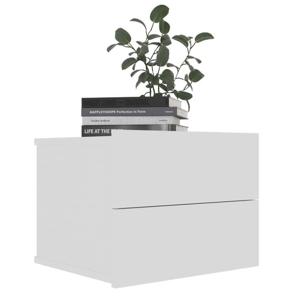 vidaXL sengeskabe 2 stk. 40x30x30 cm spånplade hvid