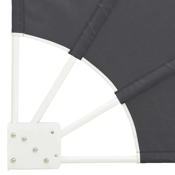 vidaXL Balkon Afskærmning Sort 115 x 115 cm Polyester