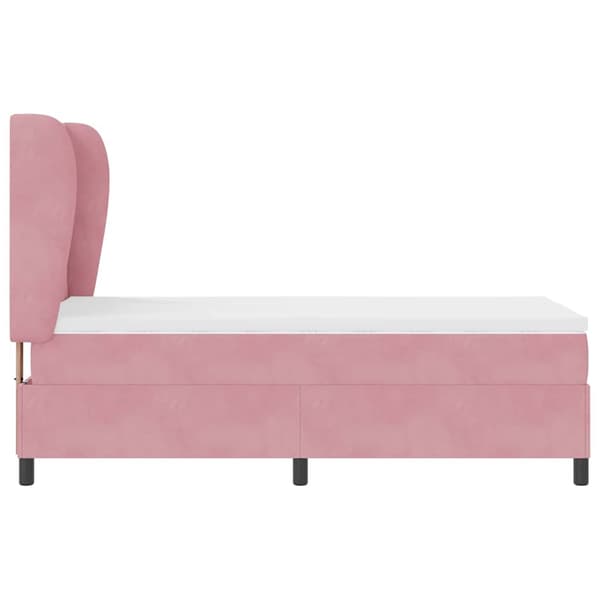 vidaXL Box spring seng med madras Lyserød 200 x 90 cm Polyester