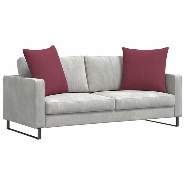 vidaXL Sofapuder 2 pcs Vinrød 60 x 60 cm Stof