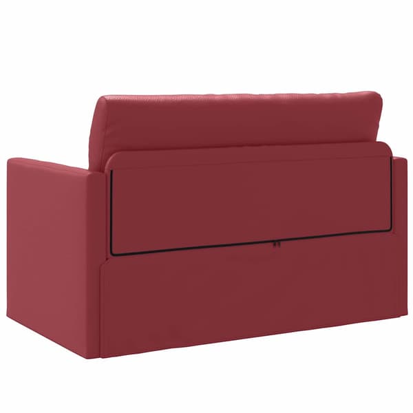vidaXL Sovesofa 110cm Vinrød Kunstlæder