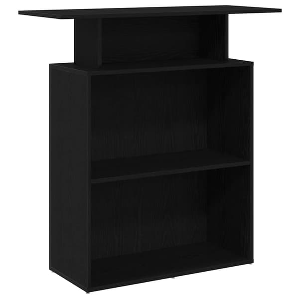 vidaXL receptionsdisk sort 100x40x104 cm konstrueret træ