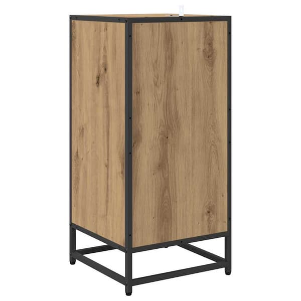 vidaXL Sideboard Artisan Egetræ 35,5 x 35 x 76 cm